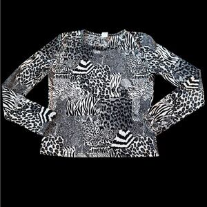 Animal Print Long Sleeve Top